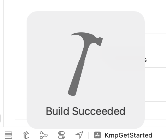 In Xcode wird „Build erfolgreich“ angezeigt