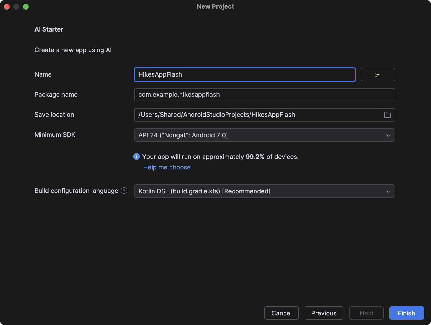 Name your app project.