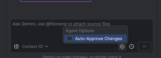 Auto-approve changes suggested by the agent.