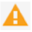 ícono de signo de exclamación en un triángulo anaranjado que indica una advertencia de diseño