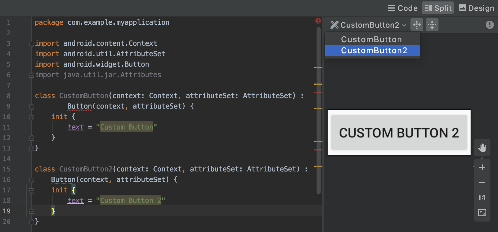 Preview custom views in the IDE.