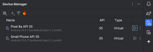 Пример пользовательского интерфейса диспетчера устройств
