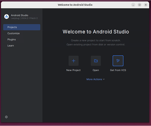 ยินดีต้อนรับสู่ UI ของ Android Studio