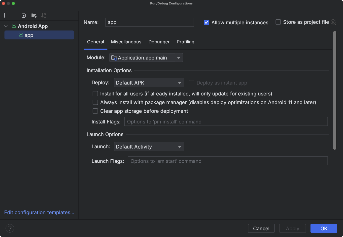 Create and edit run/debug configurations | Android Studio | Android  Developers