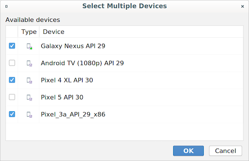 Diálogo Modify Device Set