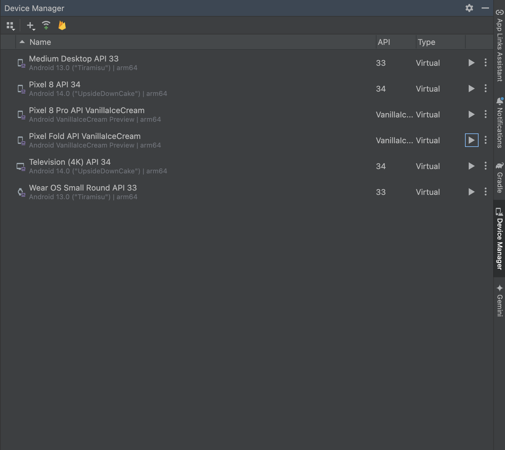 רשימת Device Manager