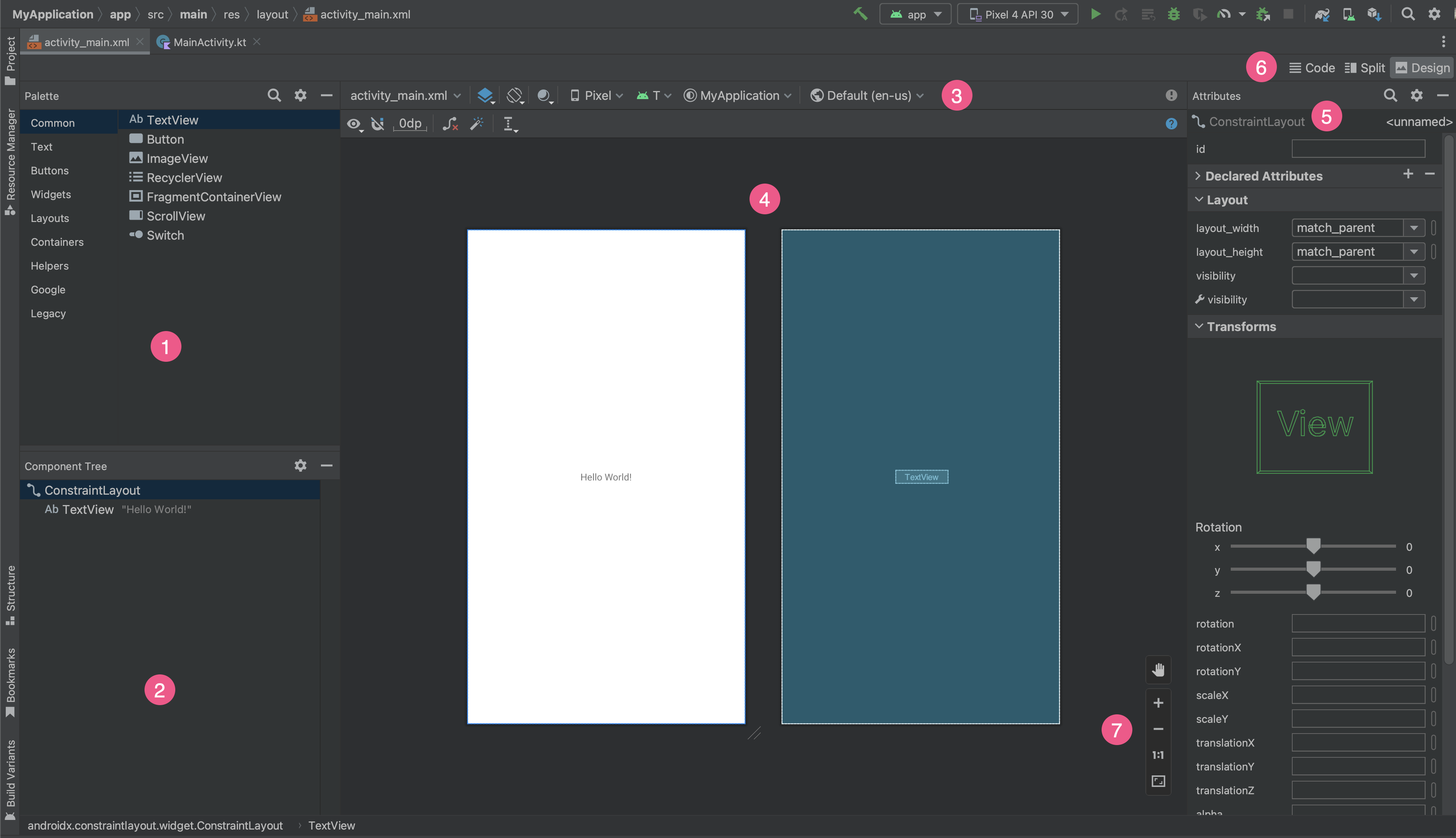 editor del layout