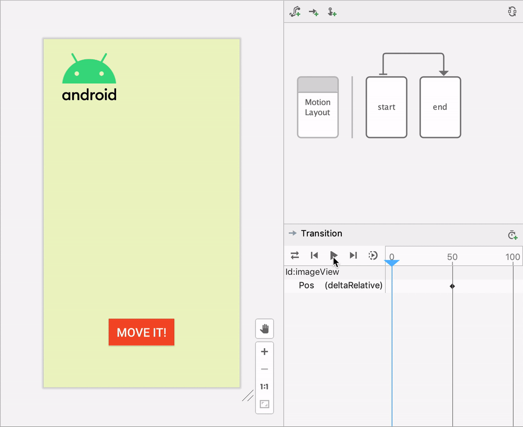 Build animation with the Motion Editor | Android Studio | Android Developers