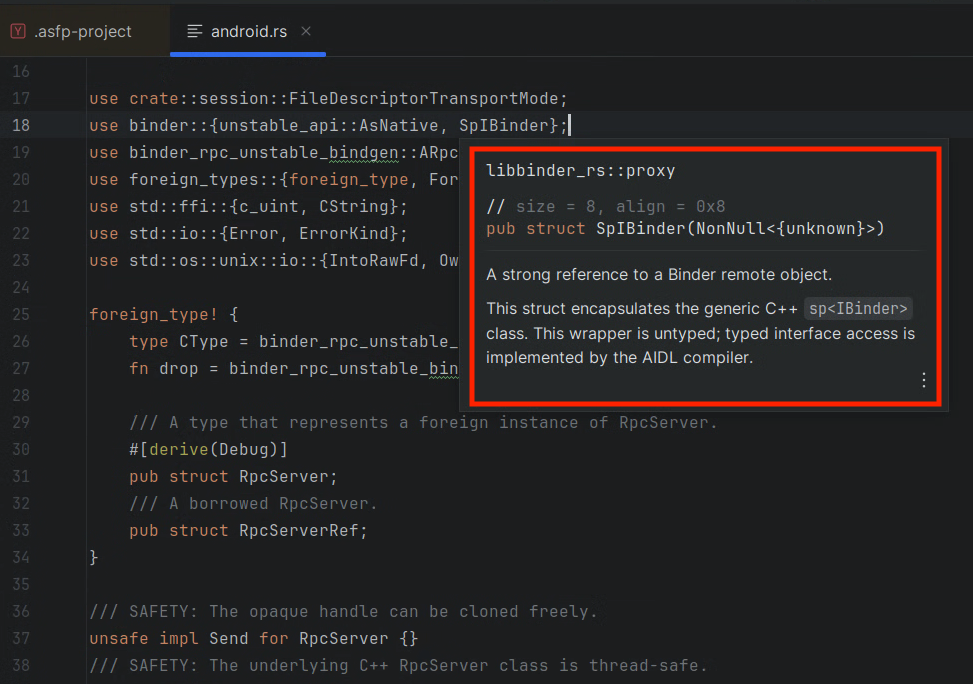 Esempio di descrizione comando di Rust