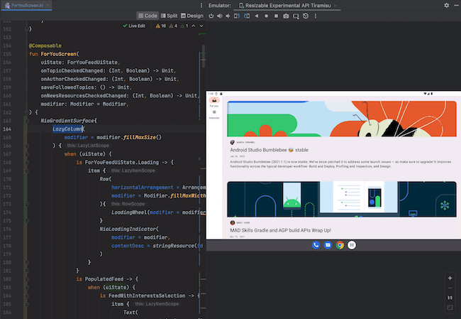 GIF que muestra cómo usar Ediciones en vivo con un dispositivo
