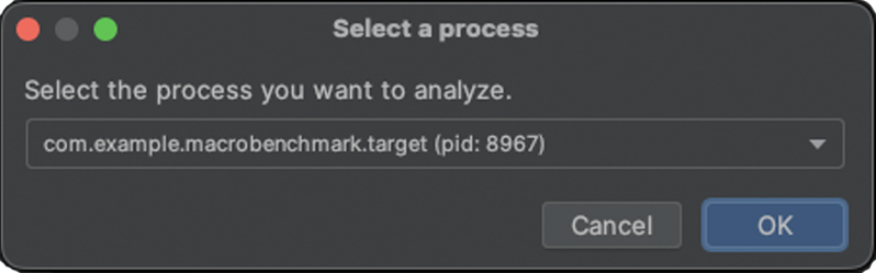 Pemilihan proses rekaman aktivitas Studio.