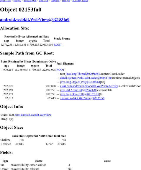 AHAT Path to GC Root