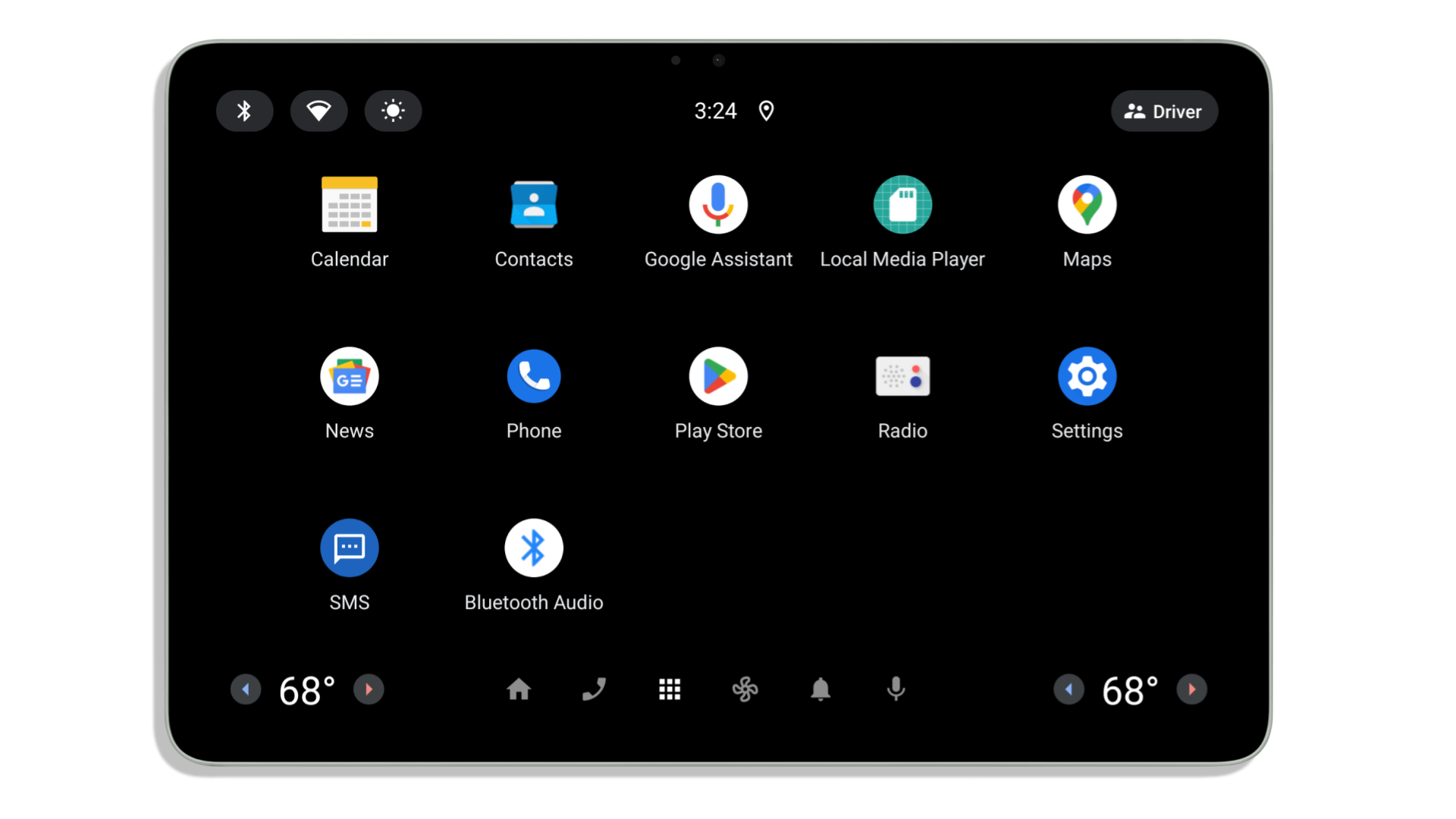 Android Automotive OS работает на планшете Pixel
