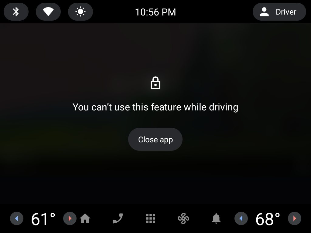 Die Aktivität, die blockiert wird, wird über einer App angezeigt, die nicht als ablenkungsfrei gekennzeichnet ist.