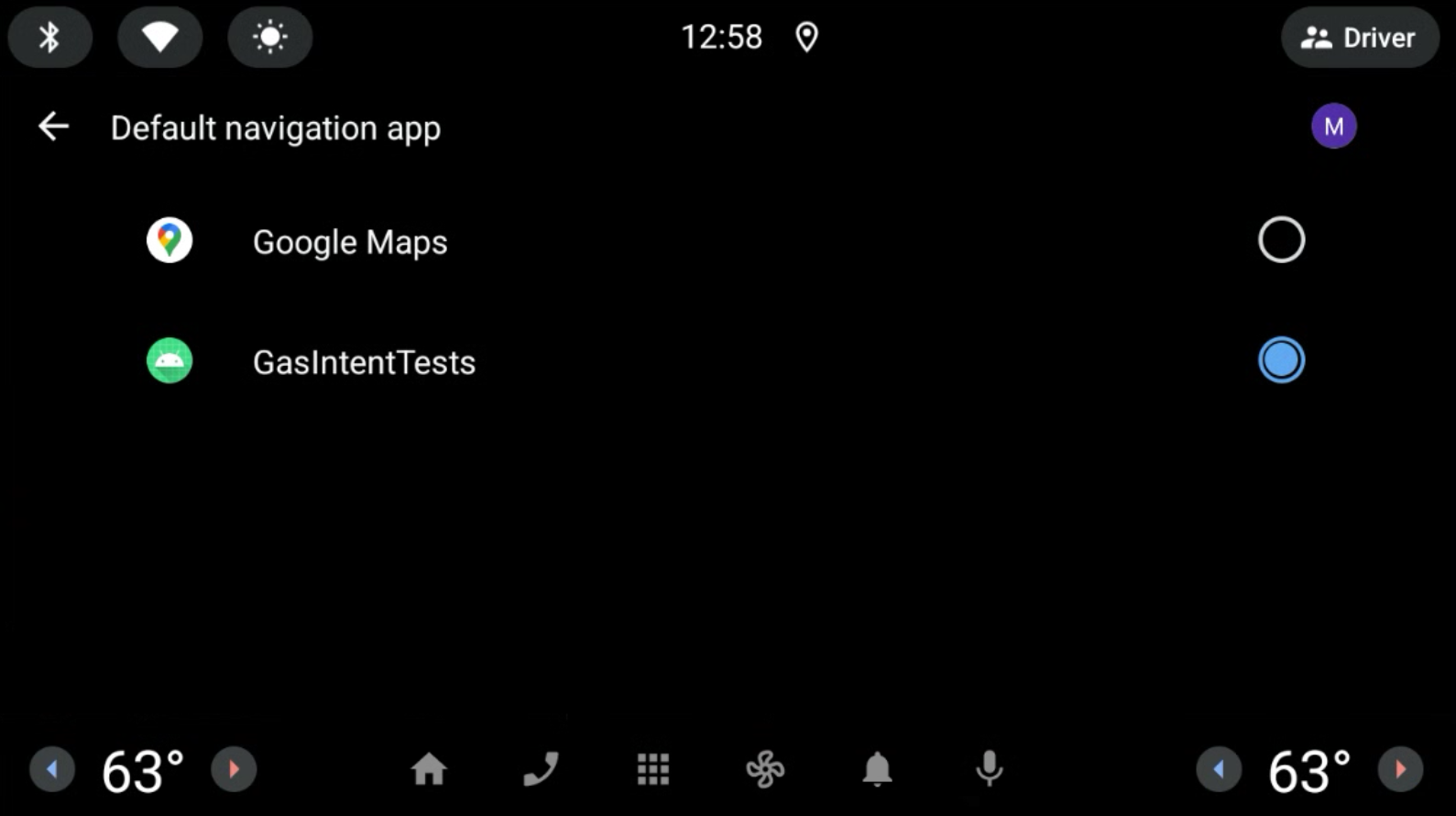 Sélectionner l'application de navigation par défaut