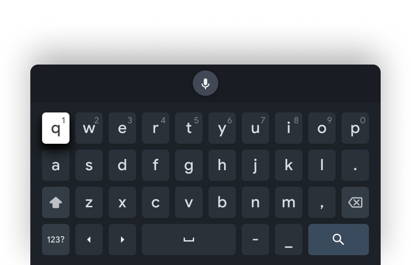 Type Gboard de saisie de texte
