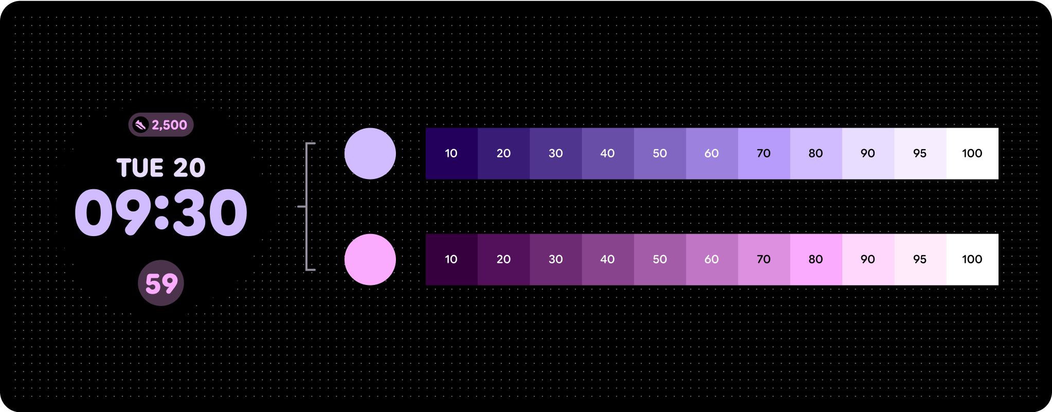 Higher seed values represent colors that are closer to white