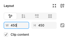 As opções de largura e altura aparecem em caixas de texto rotuladas como &quot;W&quot; e &quot;H&quot;, respectivamente.