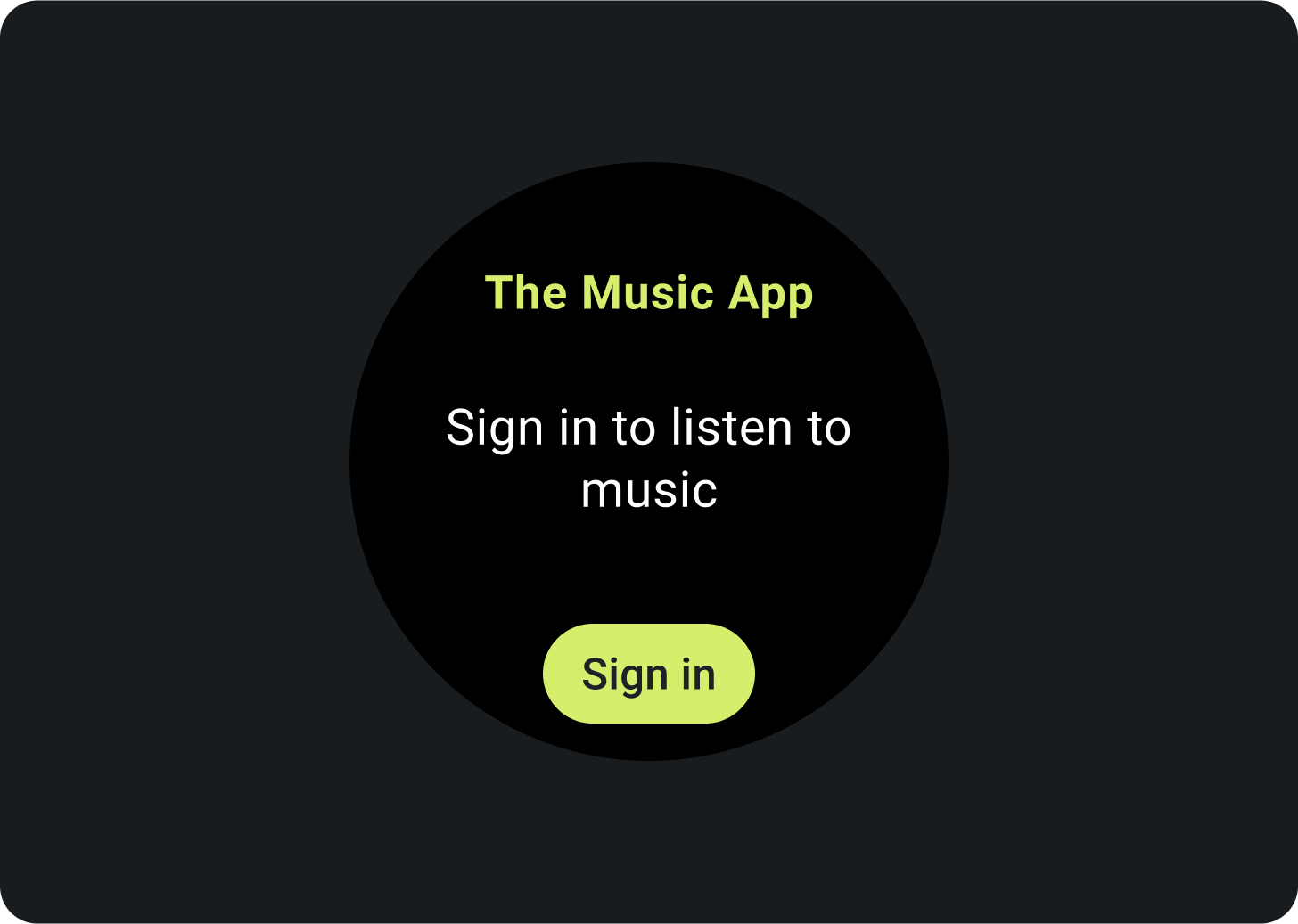 साइन इन करने के लिए खाली स्टेटस का उदाहरण