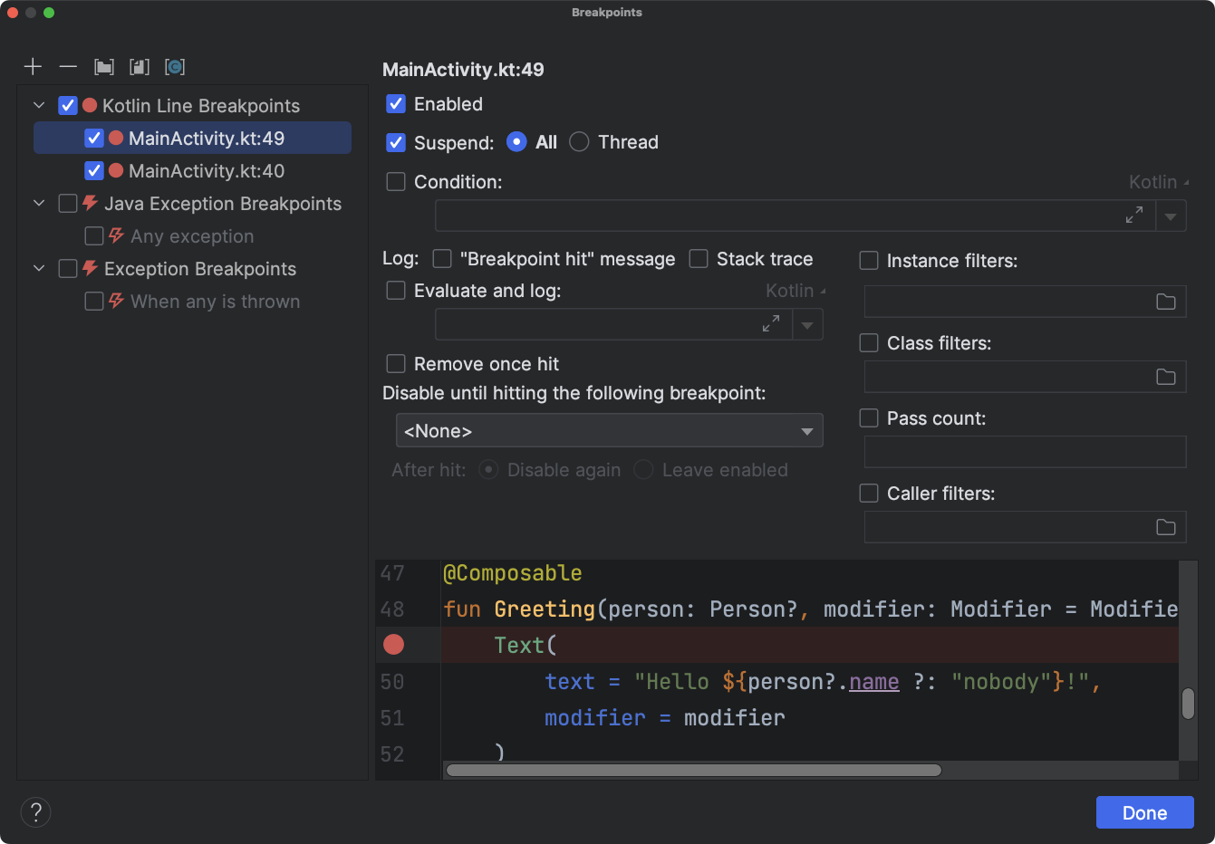 android studio 3.0.1 debug crash