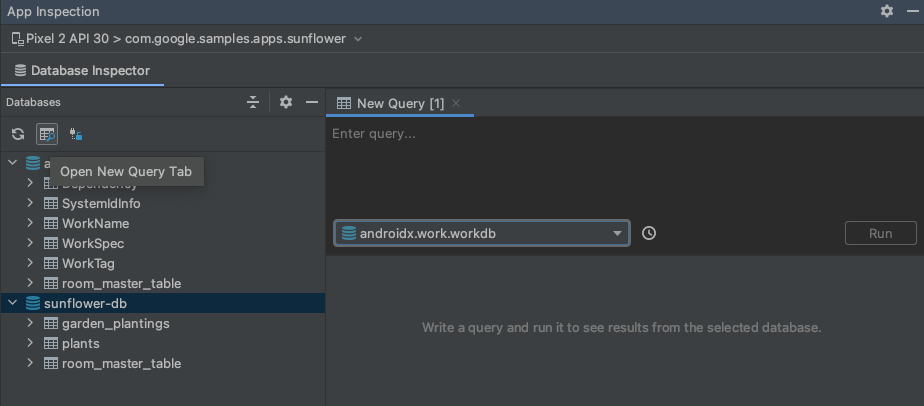 Андроид студио базы данных. Database Inspector. New query database Inspector. Data Inspector Android Studio.