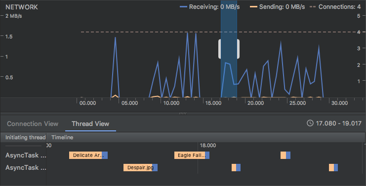 Network Profiler を使用してネットワーク トラフィックを検査する Android デベロッパー