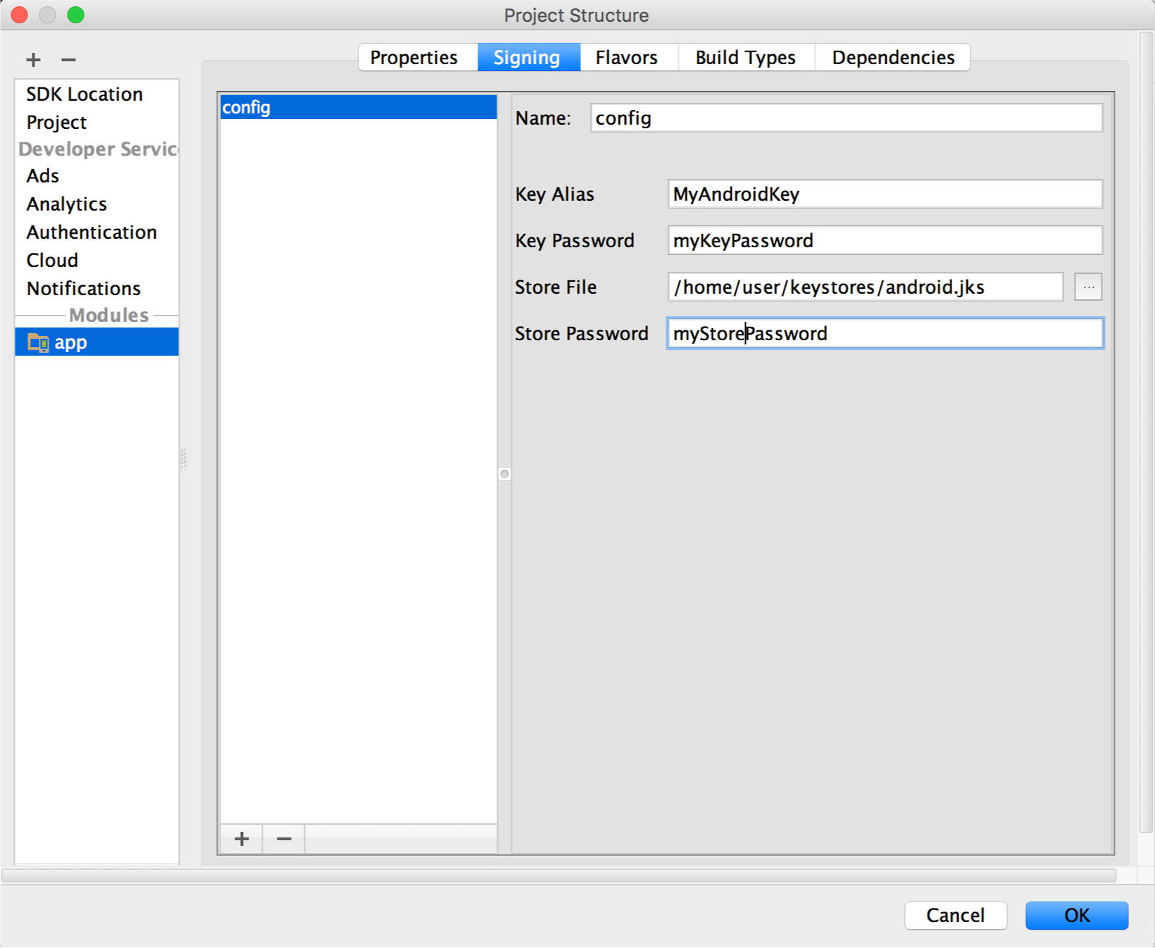 mac os x java keystore location