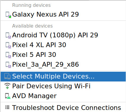 Modify device set dialog