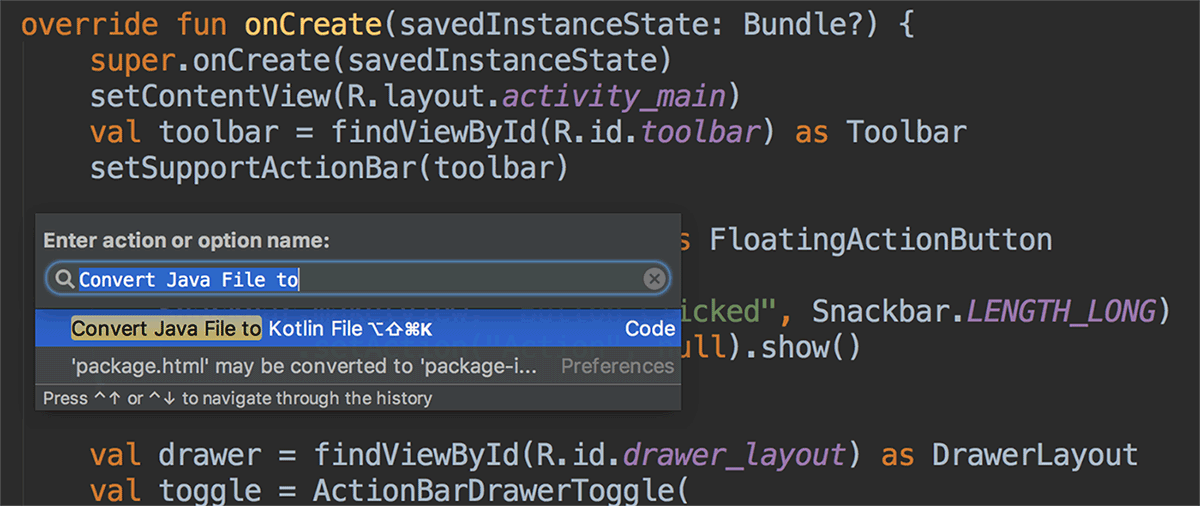 android studio plugin convert kotlin to java