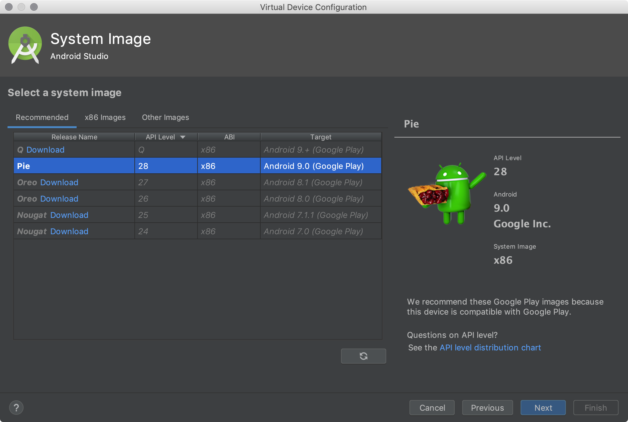 android studio emulator manager