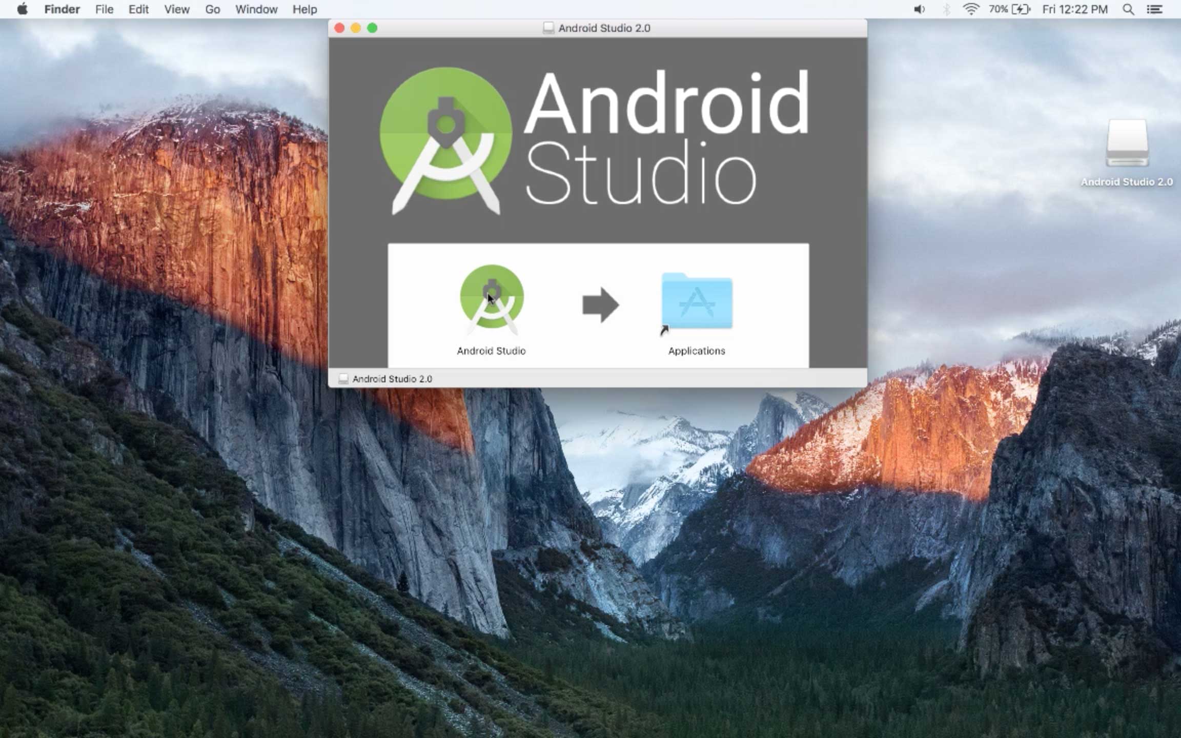 android studio emulator install apk mac