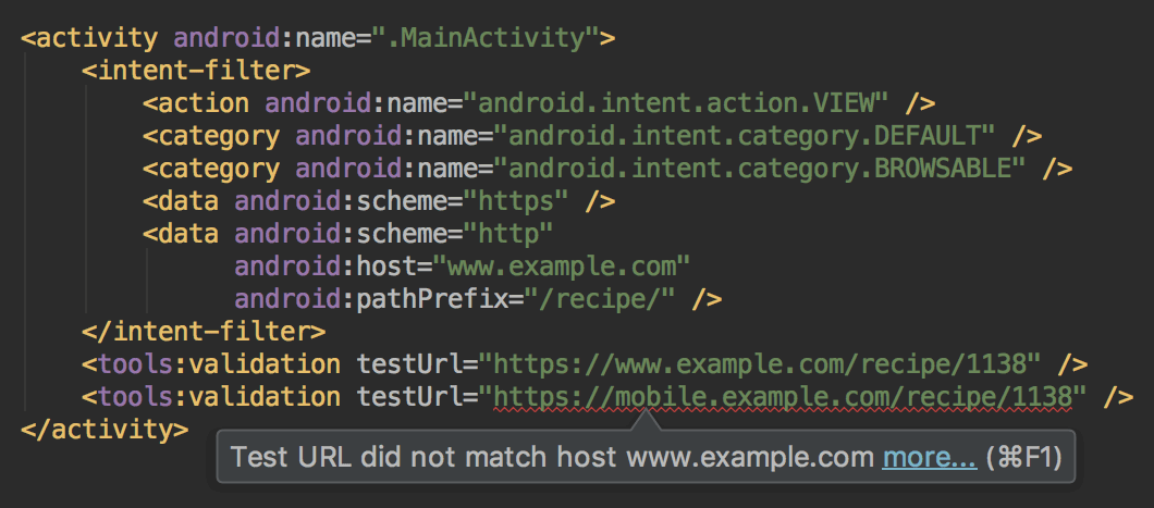 android studio intent to open a url