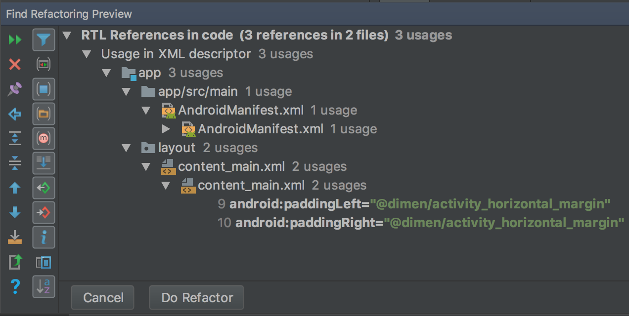 search for a text string android studio mac